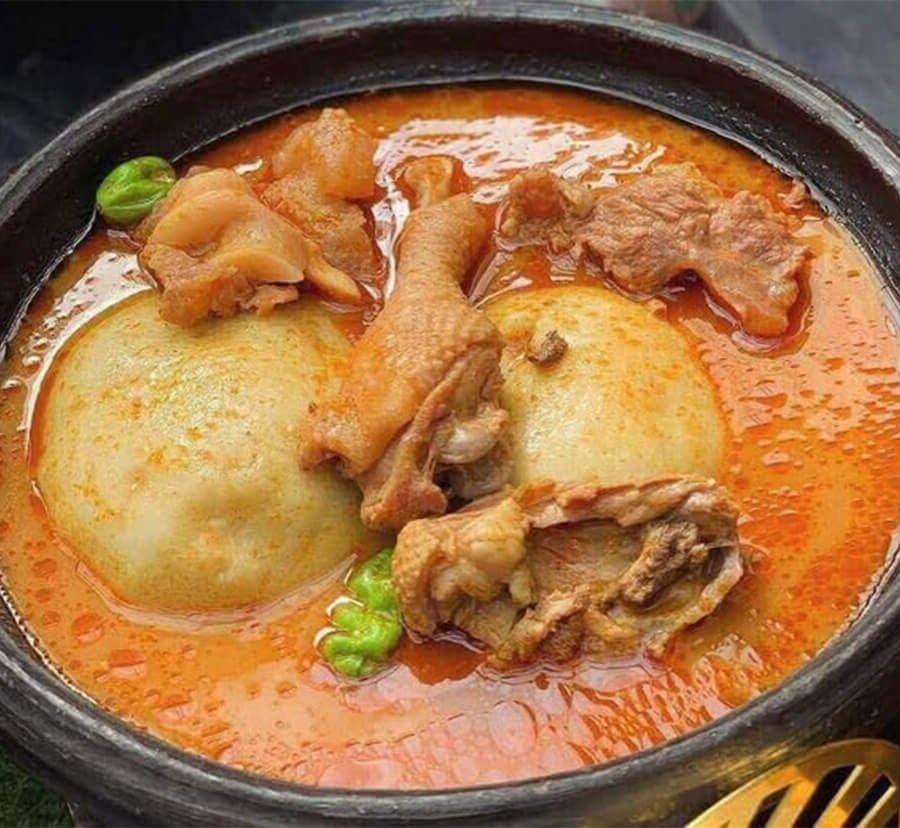 Fufu with Groundnut Soup